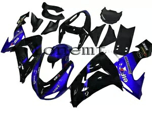 新しいブルーブラック ABS ボディワークセット射出フェアリング 2006-2007 Ninja ZX10R に適合 New Blue Black ABS Bodywork Set Injection Fairing Fit for 2006-2007 Ninja ZX10R 【並行輸入品】