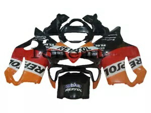 オレンジレッドブラック ABS ボディワークセット射出フェアリング 2001-2003 CBR600 F4i に適合 Orange Red Black ABS Bodywork Set Injection Fairing Fit for 2001-2003 CBR600 F4i 【並行輸入品】