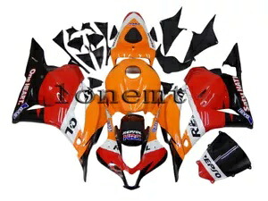 フェアリング レッド ブラック オレンジ ABS インジェクション 09-12 CBR 600 RR F5 ボディワークセットに適合 Fairing Red Black Orange ABS Injection Fit for 09-12 CBR 600 RR F5 Bodywork Set 【並行輸入品】