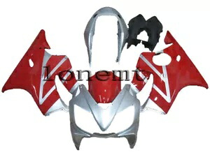 シルバーレッド ABS ボディワーク射出成形フェアリングキット 2004-2007 CBR600 F4i に適合 Silver Red ABS Bodywork Injection Mold Fairing Kit Fit for 2004-2007 CBR600 F4i 【並行輸入品】