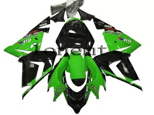 グリーンブラック ABS プラスチックボディワーク射出フェアリングキット 04-05 Ninja ZX10R に適合 Green Black ABS Plastic Bodywork Injection Fairing Kit Fit for 04-05 Ninja ZX10R 【並行輸入品】