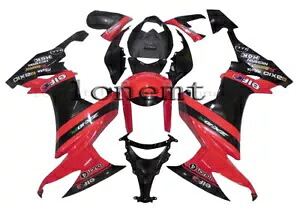 新しいブラックレッド ABS ボディワークセット射出フェアリング 2008-2010 Ninja ZX10R に適合 New Black Red ABS Bodywork Set Injection Fairing Fit for 2008-2010 Ninja ZX10R 【並行輸入品】