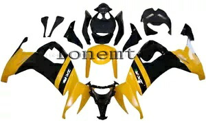 イエロー ブラック ABS ボディワーク セット インジェクション フェアリング 2008-2010 Ninja ZX10R に適合 Yellow Black ABS Bodywork Set Injection Fairing Fit for 2008-2010 Ninja ZX10R 【並行輸入品】