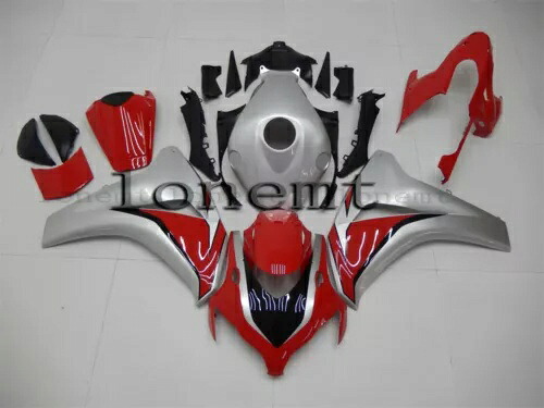 ブラック シルバー レッド ABS インジェクション フェアリング 2008-2011 CBR 1000RR ボディワークセットに適合 Black Silver Red ABS Injection Fairing Fit for 2008-2011 CBR 1000RR Bodywork Set 【並行輸入品】