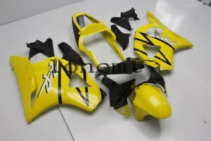 ブラック イエロー ABS インジェクション フェアリング 2002-2003 CBR954RR ボディワークセットに適合 Black Yellow ABS Injection Fairing Fit for 2002-2003 CBR954RR Bodywork Set 【並行輸入品】