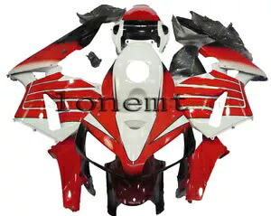 ホワイトレッドブラック ABS インジェクションフェアリングボディワークセット 2005-2006 CBR600RR F5 に適合 White Red Black ABS Injection Fairing Bodywork Set Fit for 2005-2006 CBR600RR F5 【並行輸入品】