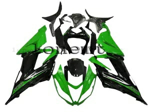 グリーン ブラック ABS プラスチック射出フェアリング 2013-2018 Ninja ZX6R ボディワークに適合 Green Black ABS Plastic Injection Fairing Fit for 2013-2018 Ninja ZX6R Bodywork 【並行輸入品】
