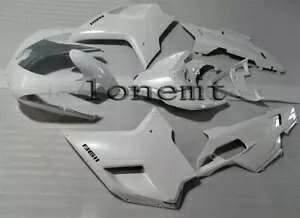 パールホワイト ABS プラスチックセット射出フェアリング 07-12 ドゥカティ 1198 1098 848 に適合 Pearl White ABS Plastic Set Injection Fairing Fit for 07-12 Ducati 1198 1098 848 【並行輸入品】