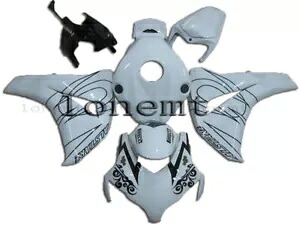 ホワイト ブラック ABS 射出成形フェアリング 2008-2011 CBR 1000RR ボディワークセットに適合 White Black ABS Injection Mold Fairing Fit for 2008-2011 CBR 1000RR Bodywork Set 【並行輸入品】