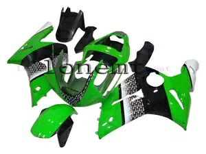 グリーン ホワイト ブラック ABS プラスチック射出フェアリング 2003-2004 Ninja ZX6R 636 に適合 Green White Black ABS Plastic Injection Fairing Fit for 2003-2004 Ninja ZX6R 636 【並行輸入品】
