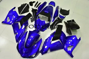 ブルーブラック ABS プラスチック射出ボディワークフェアリング 2006-2011 Ninja ZX14 に適合 Blue Black ABS Plastic Injection Bodywork Fairing Fit for 2006-2011 Ninja ZX14 【並行輸入品】
