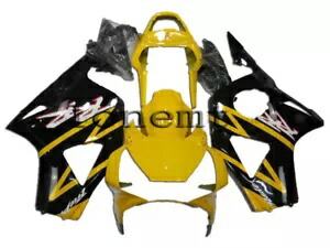 イエロー ブラック ABS 射出成形フェアリング 2002-2003 CBR954RR ボディワークセットに適合 Yellow Black ABS Injection Mold Fairing Fit for 2002-2003 CBR954RR Bodywork Set 【並行輸入品】