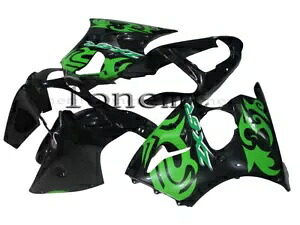 グリーン ブラック ABS プラスチック射出フェアリング 2000-2002 Ninja ZX-6R ボディワークに適合 Green Black ABS Plastic Injection Fairing Fit for 2000-2002 Ninja ZX-6R Bodywork 【並行輸入品】