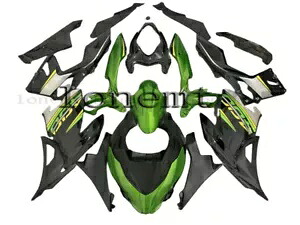ブラックグリーン ABS インジェクションフェアリングキット 2018-2023 Ninja 400 EX400 ボディワークに適合 Black Green ABS Injection Fairing Kit Fit for 2018-2023 Ninja 400 EX400 Bodywork 【並行輸入品】
