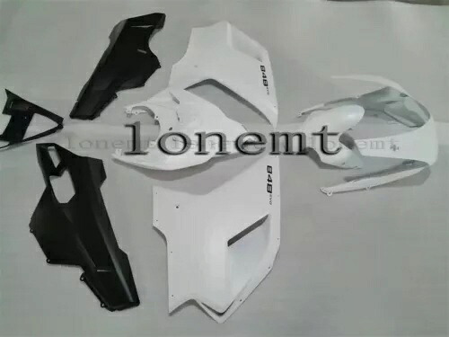 マットブラックホワイト ABS 射出成形フェアリング 07-12 ドゥカティ 1198 1098 848 に適合 Matte Black White ABS Injection Mold Fairing Fit for 07-12 Ducati 1198 1098 848 【並行輸入品】