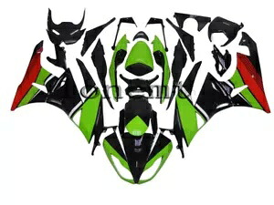 グリーン ブラック レッド ABS インジェクション フェアリング 2009-2012 Ninja ZX-6R ボディワークキットに適合 Green Black Red ABS Injection Fairing Fit for 2009-2012 Ninja ZX-6R Bodywork Kit 【並行輸入品】