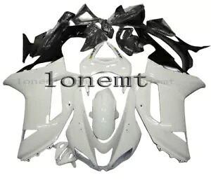 ホワイト ブラック ABS ボディワーク射出プラスチックフェアリング 07-08 Ninja ZX-6R 636 に適合 White Black ABS Bodywork Injection Plastic Fairing Fit for 07-08 Ninja ZX-6R 636 【並行輸入品】
