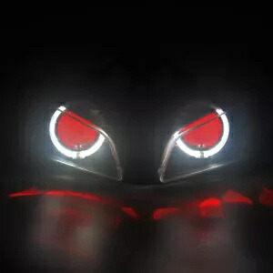 HID プロジェクターハローアイレッドデビルヘッドライトアセンブリホンダ CBR600RR 03--2006 HID Projector Halo Eye Red Devil Headlight Assembly For Honda CBR600RR 03--2006 【並行輸入品】｜カスタムパーツ WORLD倉庫