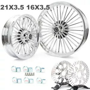 21x3.5 16x3.5 ファット スポーク ホイール ローター ハーレー ソフテイル ヘリテージ デラックス 00-14 用 21x3.5 16x3.5 Fat Spoke Wheels Rotors for Harley Softail Heritage Deluxe 00-14 【並行輸入品】