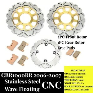 CBR1000RR 2006 2007 フロントリアブレーキローターディスク + パッドホンダ CBR 1000 RR CBR1000RR 2006 2007 Front Rear Brake Rotors Discs + Pads For Honda CBR 1000 RR 【並行輸入品】