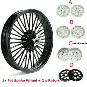 21x3.5 ファット スポーク フロント ホイール ローター ハーレー ツーリング ストリート グライド 2009-2023 用 21x3.5 Fat Spoke Front Wheel Rotors for Harley Touring Street Glide 2009-2023 【並行輸入品】