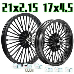 21X2.15 17X4.5 ファットスポークホイール ハーレーダイナ ストリートボブ FXDB ローライダー 06-17用 21X2.15 17X4.5 Fat Spoke Wheels for Harley Dyna Street Bob FXDB Low Rider 06-17 【並行輸入品】