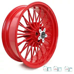 18インチ 5.5インチ レッドファットスポーク リアキャストホイールリム ハーレーダイナ ストリートボブ FXDB FXDWG用 18\