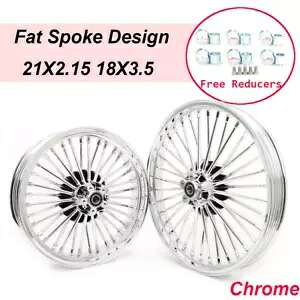21インチ 18インチ フロント リア ファット スポーク ホイール セット ハーレー ソフテイル FLSTF ダイナ FXDWG FXDL用 21\