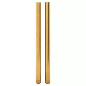 クロームゴールド 39mm フォークチューブ ハーレースポーツスター 16-21 XL883C XL1200X X48 アイアン用 Chrome Gold 39mm Fork Tubes for Harley Sportster 16-21 XL883C XL1200X X48 Iron 【並行輸入品】