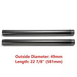 クローム ブラック DLC 49mm フォーク チューブ ハーレー ツーリング エレクトラグライド用 45500113 14-24 Chrome Black DLC 49mm Fork Tubes for Harley Touring Electra Glide 45500113 14-24 【並行輸入品】