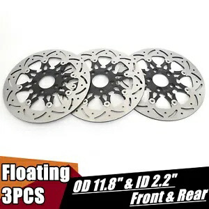 フローティング 11.8 インチ フロント リア ブレーキ ローター ツーリング ロードキング FLHR ストリート グライド 08-13 Floating 11.8\