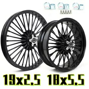 19x2.5 18X5.5 ファットスポークホイールリム ハーレーダイナストリートボブローライダー 08-17用 19x2.5 18X5.5 Fat Spoke Wheels Rims for Harley Dyna Street Bob Low Rider 08-17 【並行輸入品】｜カスタムパーツ WORLD倉庫
