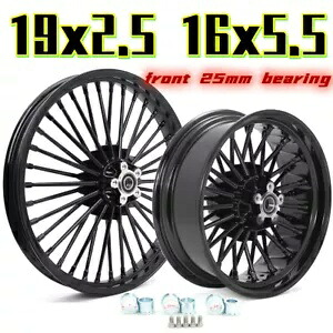 19X2.5 16x5.5 ファットスポークホイールリム ハーレーダイナ ローライダー FXDL FXDLS チョッパー用 19X2.5 16x5.5 Fat Spoke Wheels Rim for Harley Dyna Low Rider FXDL FXDLS Choppers 【並行輸入品】｜カスタムパーツ WORLD倉庫