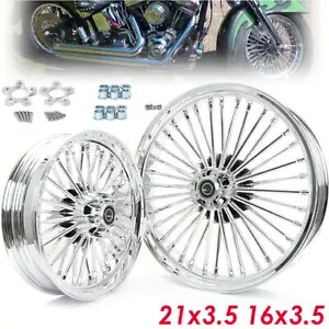 ファット スポーク 21x3.5 16x3.5 ホイール ハーレー ツーリング ロード グライド FLHX FLTR 00-07 用 Fat Spoke 21x3.5 16x3.5 Wheels for Harley Touring Road Glide FLHX FLTR 00-07 【並行輸入品】