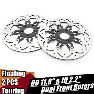 フローティング 11.8 インチ フロント ブレーキ ローター 2 個 ツーリング ロードキング FLHR ロード グライド FLTRX 2PCS Floating 11.8\