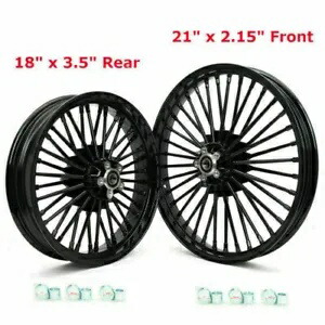 21x2.15 18x3.5 ファットスポークホイールリム ハーレーダイナ ストリートボブ FXDB 2006-2017用 21x2.15 18x3.5 Fat Spoke Wheels Rim for Harley Dyna Street Bob FXDB 2006-2017 【並行輸入品】