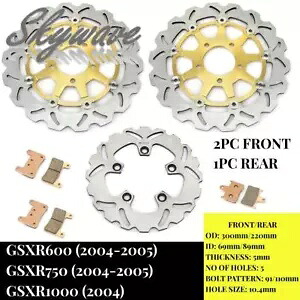 フロントリアブレーキディスクローターパッドスズキ GSXR 600 750 04 05 GSXR 1000 03 04 Front Rear Brake Disc Rotors Pads For Suzuki GSXR 600 750 04 05 GSXR 1000 03 04 【並行輸入品】