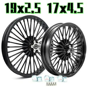 19x2.5 17x4.5 ファットスポークホイール ハーレーダイナ ストリート ボブ ソフテイル ファットボーイ 08-17用 19x2.5 17x4.5 Fat Spoke Wheels for Harley Dyna Street Bob Softail Fatboy 08-17 【並行輸入品】｜カスタムパーツ WORLD倉庫