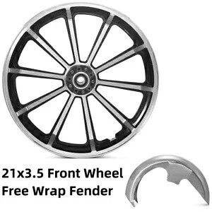 21x3.5 フロント ABS ホイールリム ラップフェンダー付き ハーレーツーリングロードグライド 09-24用 21x3.5 Front ABS Wheel Rim with Wrap Fender for Harley Touring Road Glide 09-24 【並行輸入品】｜カスタムパーツ WORLD倉庫