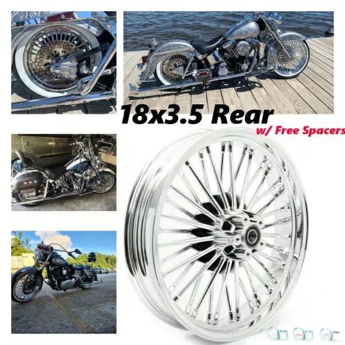 18x3.5 ファットスポークリアホイールリム ハーレーエレクトラグライド ロードキング FLH 2000-2007用 18x3.5 Fat Spoke Rear Wheel Rim for Harley Electra Glide Road King FLH 2000-2007 【並行輸入品】｜カスタムパーツ WORLD倉庫