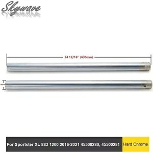クローム 39 ミリメートルフロントフォークチューブハーレー X48 XL 883 1200 カスタムスポーツスター 2016-21 Chrome 39mm Front Fork Tubes For Harley X48 XL 883 1200 Custom Sportster 2016-21 【並行輸入品】