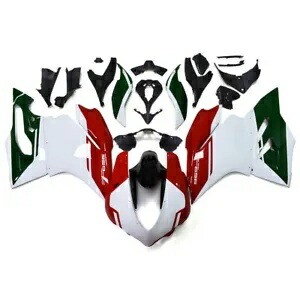 フェアリングキット Ducati 959/1299 Panigale 2015 2016 2017 ボディワーク ホワイト グリーン レッド Fairing Kit for Ducati 959/1299 Panigale 2015 2016 2017 Bodywork White Green Red 【並行輸入品】
