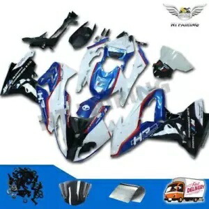 DS フェアリングキット BMW 2017-2018 S1000RR ホワイト ブルー ブラック インジェクション l002 に適合 DS Fairing Kit Fit for BMW 2017-2018 S1000RR White Blue Black Injection l002 【並行輸入品】