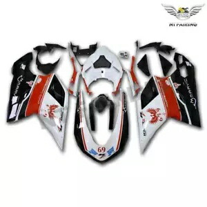 DS インジェクションレッドホワイトブラックフェアリング Ducati 2007-2011 848/1098/1198 a013 に適合 DS Injection Red White Black Fairing Fit for Ducati 2007-2011 848/1098/1198 a013 【並行輸入品】