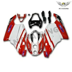 DS 射出赤白 ABS プラスチックフェアリング Ducati 2003 2004 749 999 a001 DS Injection Red White ABS Plastic Fairing for Ducati 2003 2004 749 999 a001 【並行輸入品】