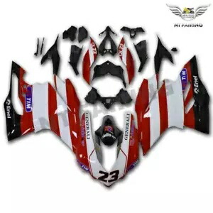 DS インジェクションホワイトプラスチックフェアリングセット Ducati 2015-2018 959/1299 a002 に適合 DS Injection White Plastic Fairing Set Fit for Ducati 2015-2018 959/1299 a002 【並行輸入品】
