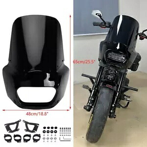 新しい Road Warrior フェアリング & 15 インチ フロントガラス ハーレー ファット ボブ 114 FXFBS 2018-2024 用 New Road Warrior Fairing & 15\