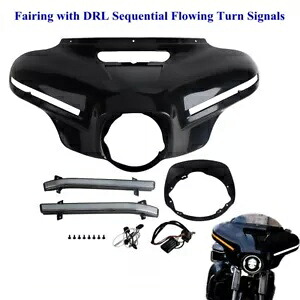 アウターフェアリング バットウィングカウル DRL ターンシグナル付き ハーレーツーリング FLHTK FLHTCU CVO用 Outer Fairing Batwing Cowl w/DRL Turn Signal For Harley Touring FLHTK FLHTCU CVO 【並行輸入品】