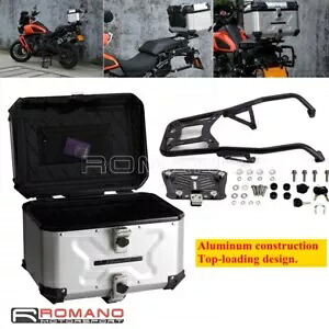 シルバーテールトップケース 取付金具付き ハーレーパンアメリカ 1250 スペシャル RA1250S 2021用 Silver Tail Top Case W/Mounting For Harley Pan America 1250 Special RA1250S 2021 【並行輸入品】