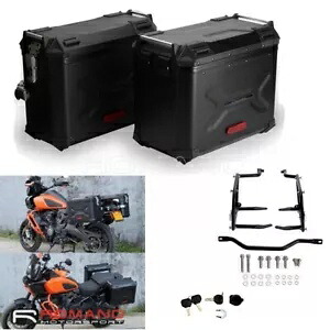 ハーレーパンアメリカスペシャル1250 RA1250S用取り付けプレート付きラゲッジサイドケース Luggage Side Cases w/ Mounting Plate For Harley Pan America Special 1250 RA1250S 【並行輸入品】｜カスタムパーツ WORLD倉庫